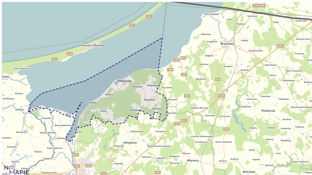 Mapa uzbrojenia terenu Tolkmicka